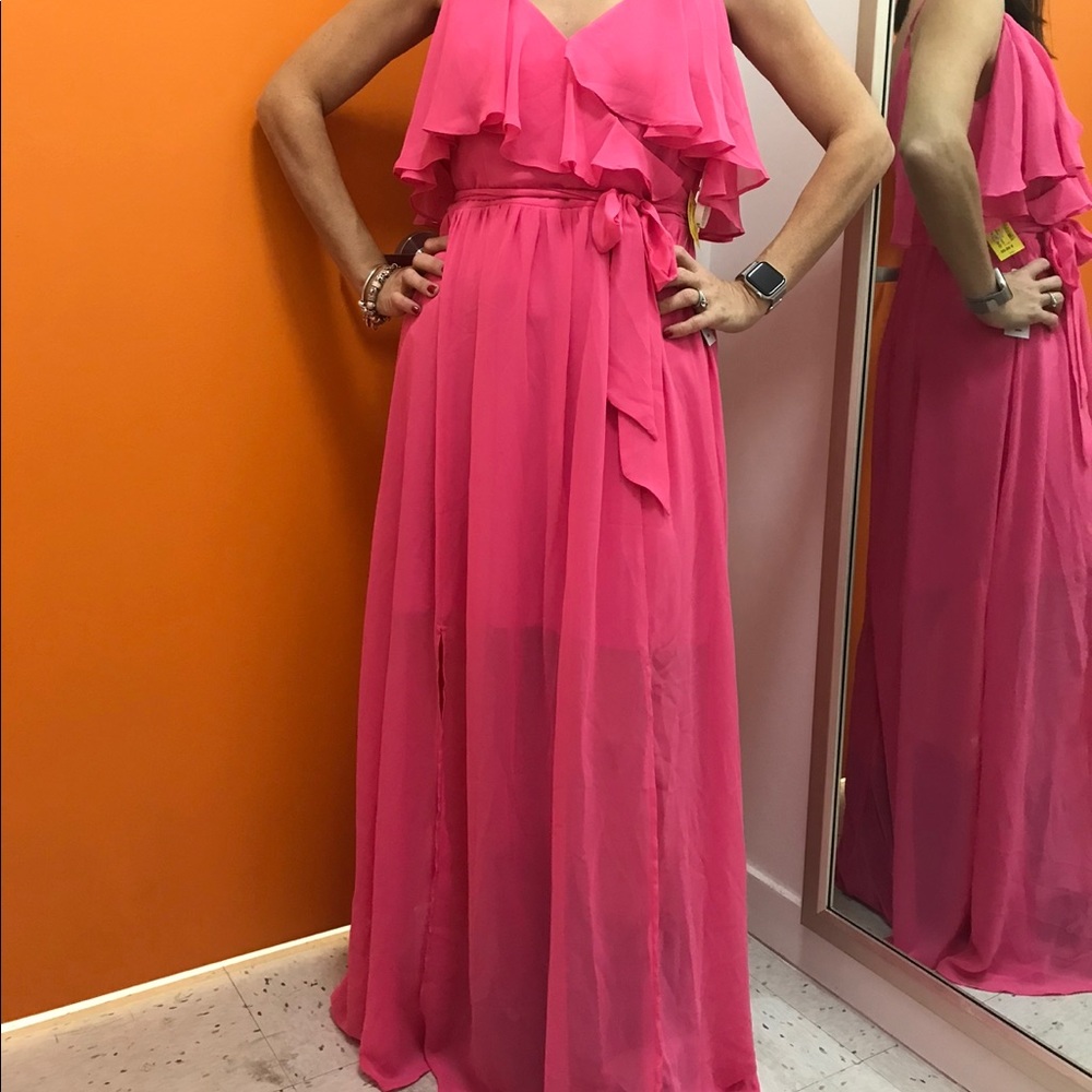 Pink long dress